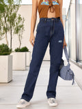 DressBerry Women Vintage Vibes Straight Fit Jeans