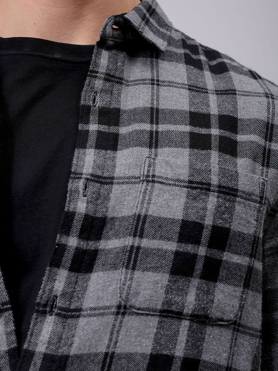 The Indian Garage Co Men Slim Fit Opaque Checked Casual Shirt