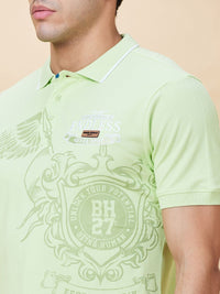 Being Human Men Typography Printed Polo Collar Pure Cotton Pockets T-shirt