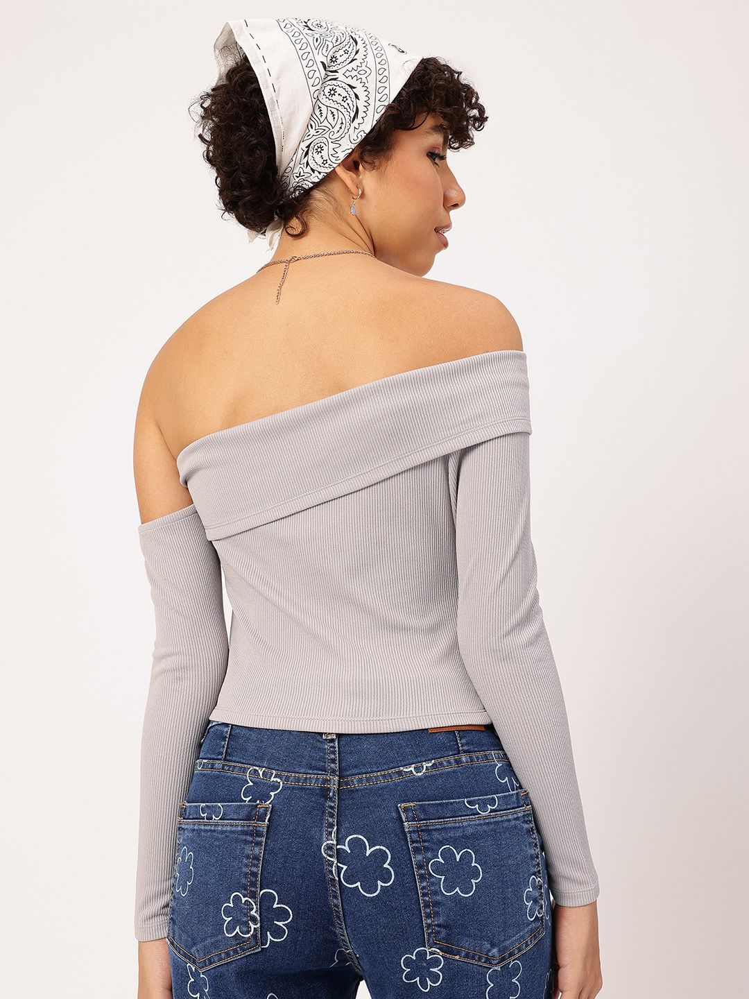 DressBerry Soft Girl Bardot Bliss Crop Top