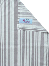 Myntra Elegant Homes Grey & White Striped 300 TC King Bedsheet with 2 Pillow Covers