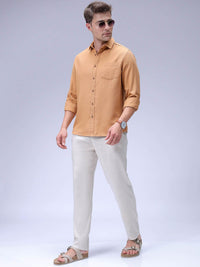The Indian Garage Co Men Regular Fit Solid Resortwear Shirt