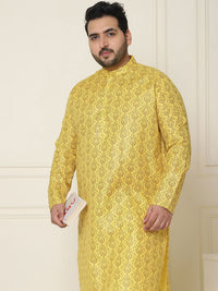 SOJANYA PLUS Motif Etnik Bercetak Linen Kapas Kurta Lurus dengan Piyama