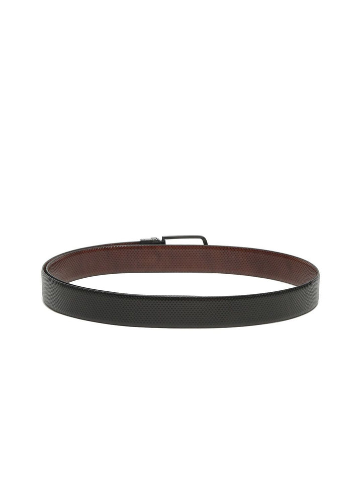 Teakwood Leathers Men Textured Leather Reversible Formal Belt