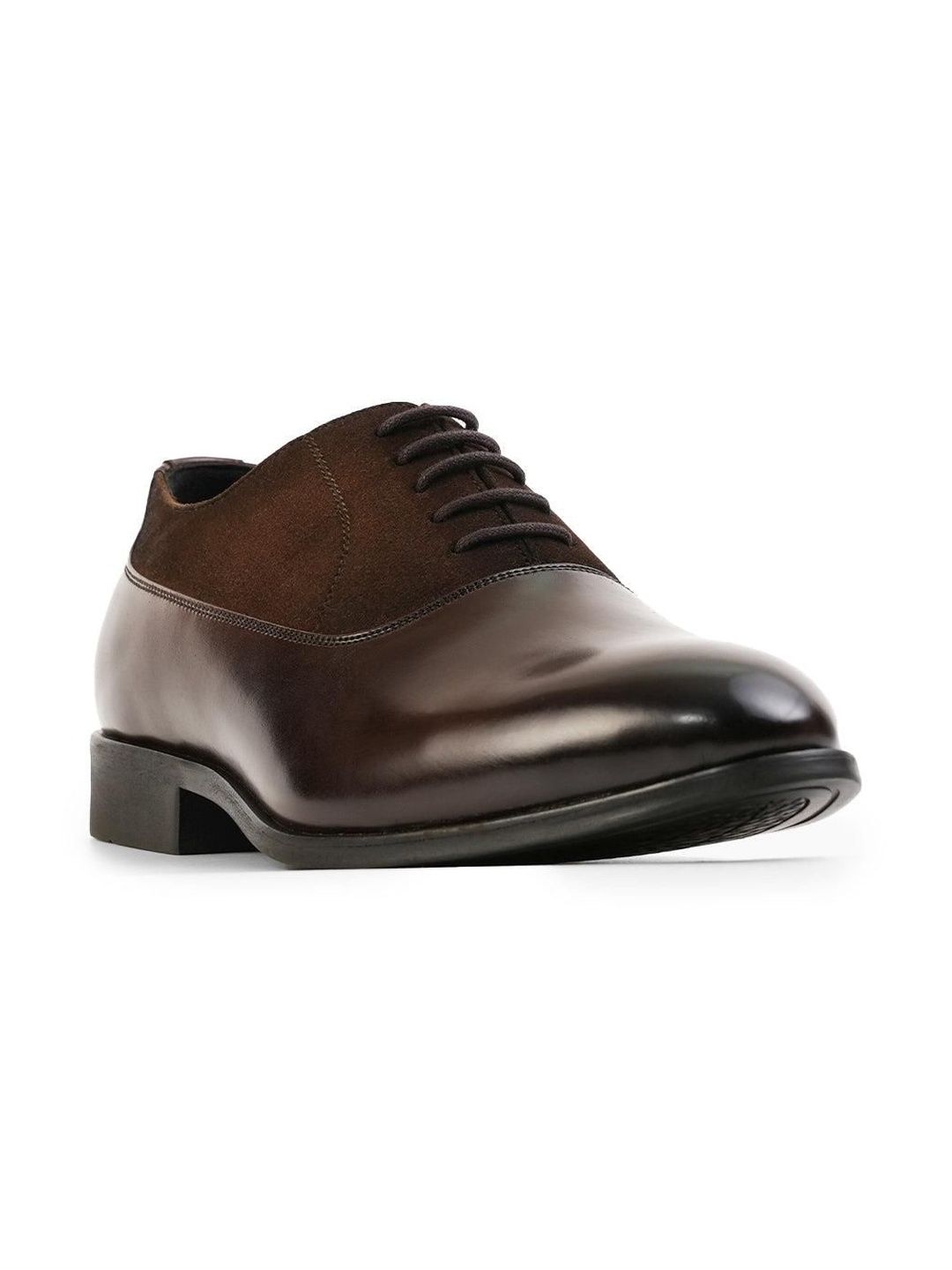 Monkstory Glossy-Suede Oxford Hybrid Lace-Ups - Brown