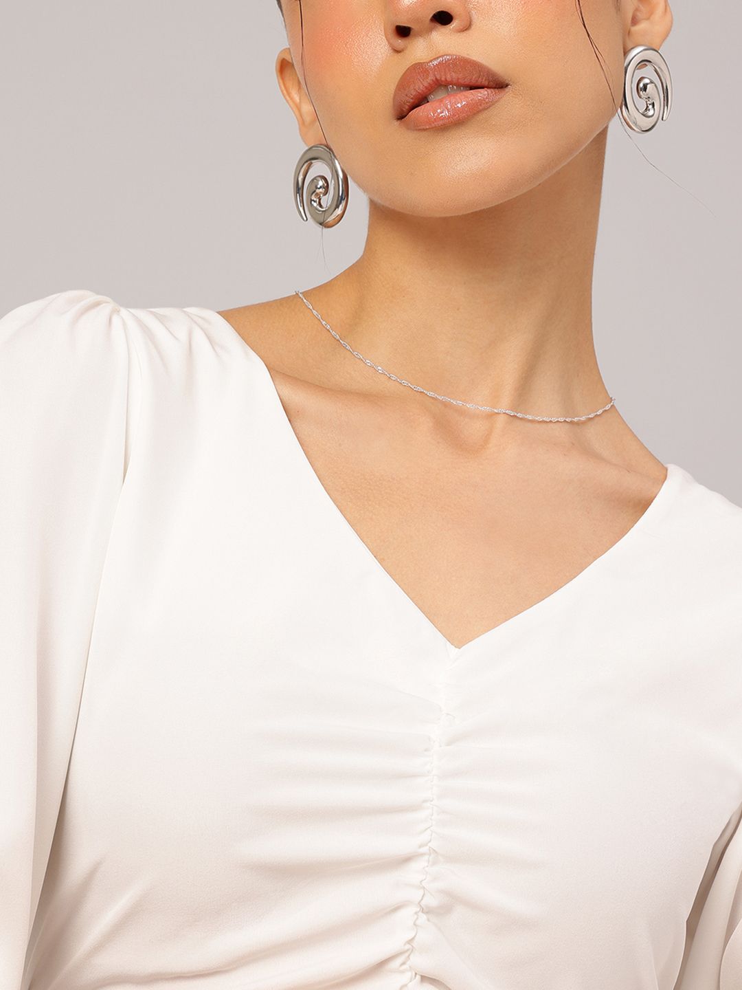 DressBerry Ruched Dreamscape Crop Top