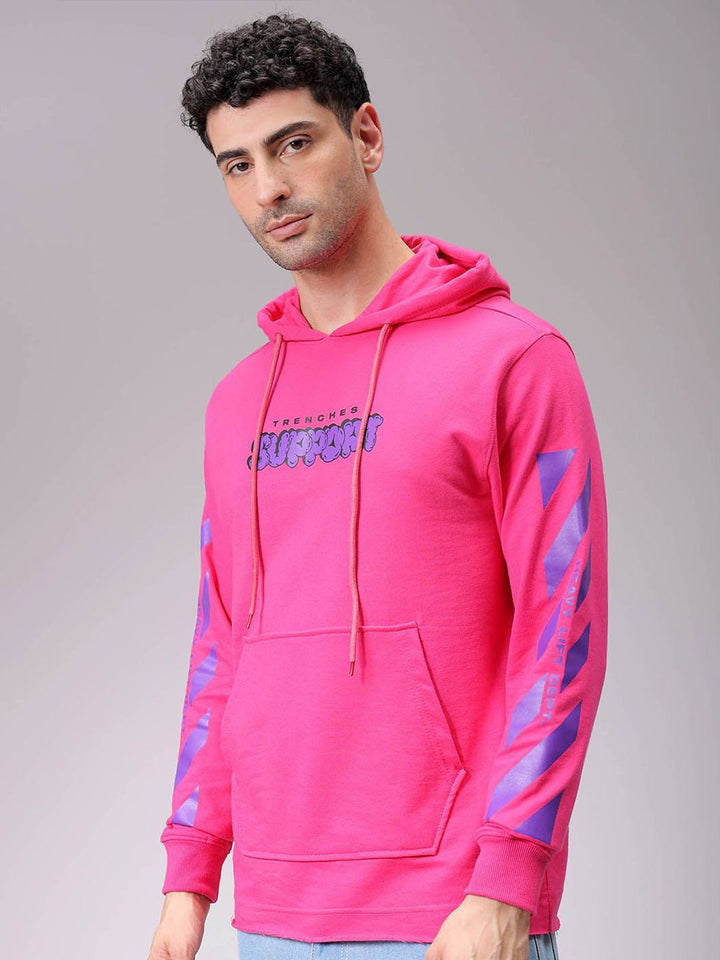The Indian Garage Co Men Printed Hooded Sweatshirt