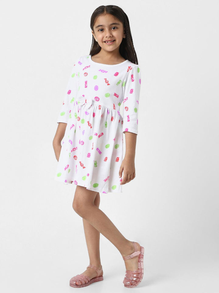 Nauti Nati Print Fit & Flare Dress
