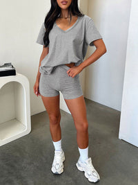 DressBerry V-Neck T-Shirt With Shorts Co-Ords