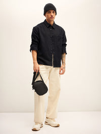 THE BEAR HOUSE Men Solid Casual Oversized Shirt