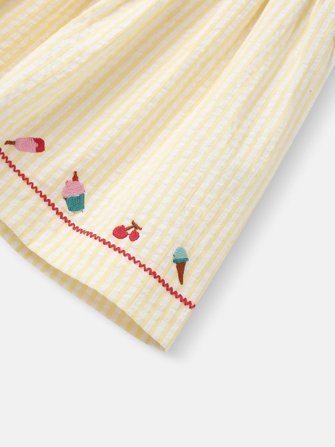 Nauti Nati Girls Cotton Embroidered Woven Frock