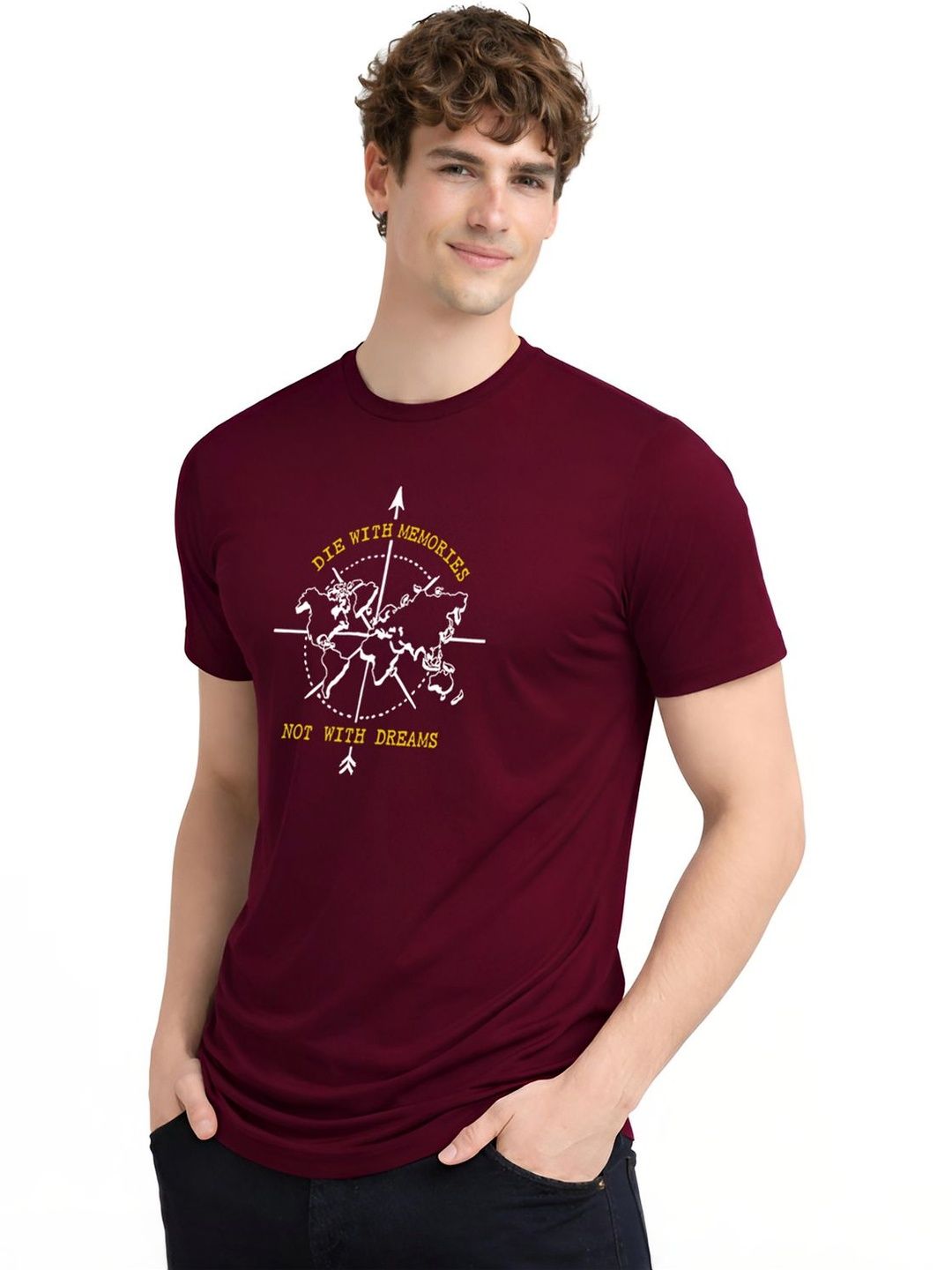 ADRO Men Typography Printed T-shirt