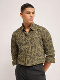 THE BEAR HOUSE Men Slim Fit Floral Printed Pure Cotton Casual Shirt