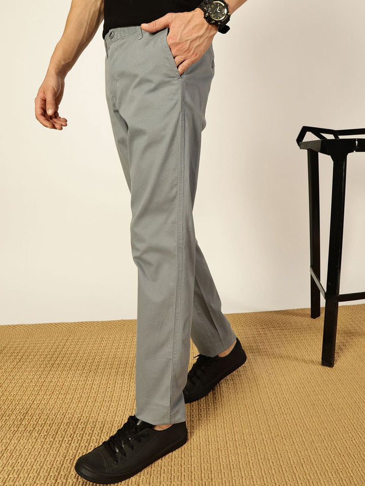 Thomas Scott Men Mid-Rise Smart Slim Fit Wrinkle Free Trousers