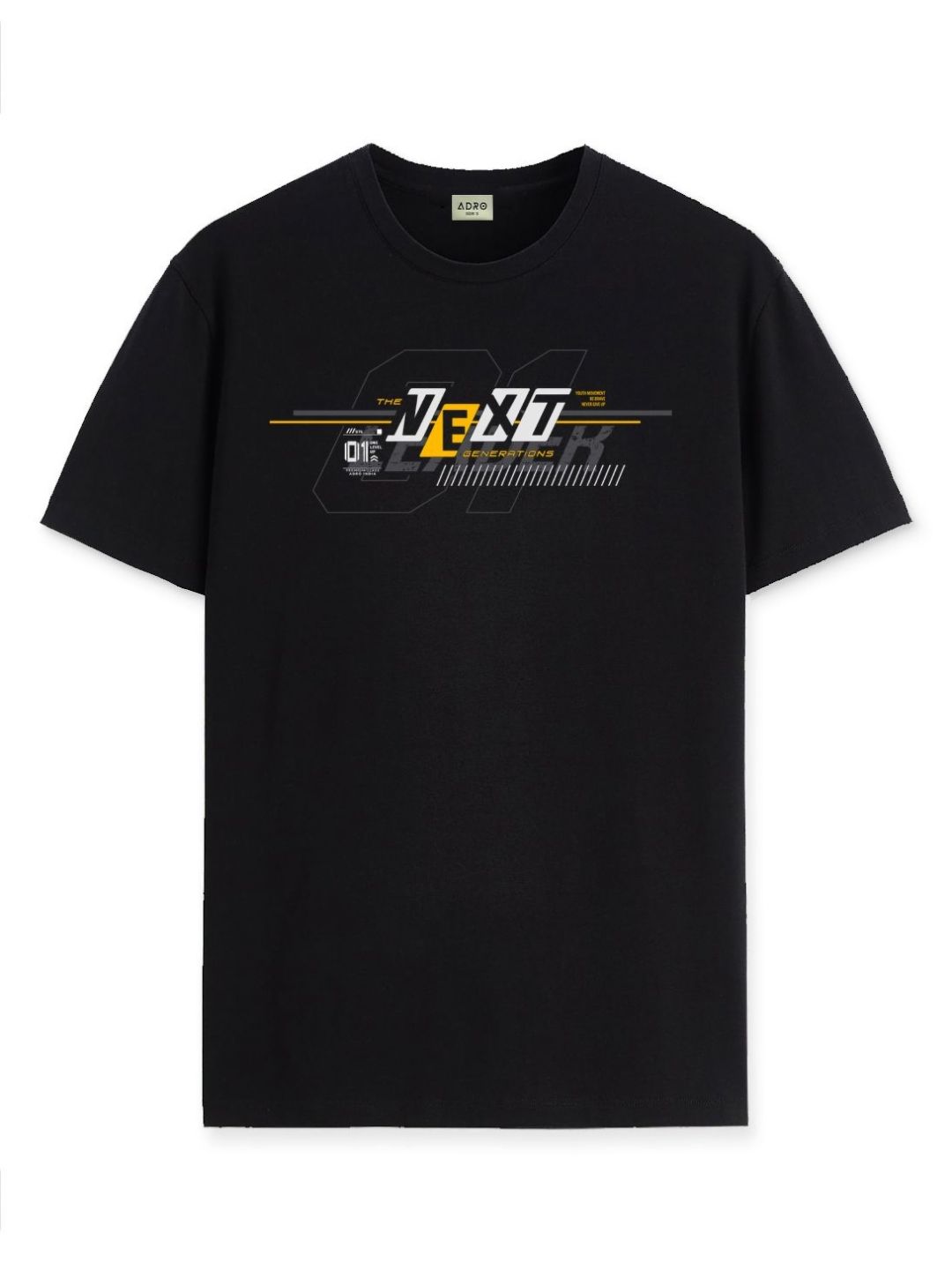 ADRO Men Graphic Printed Round Neck Cotton T-shirt
