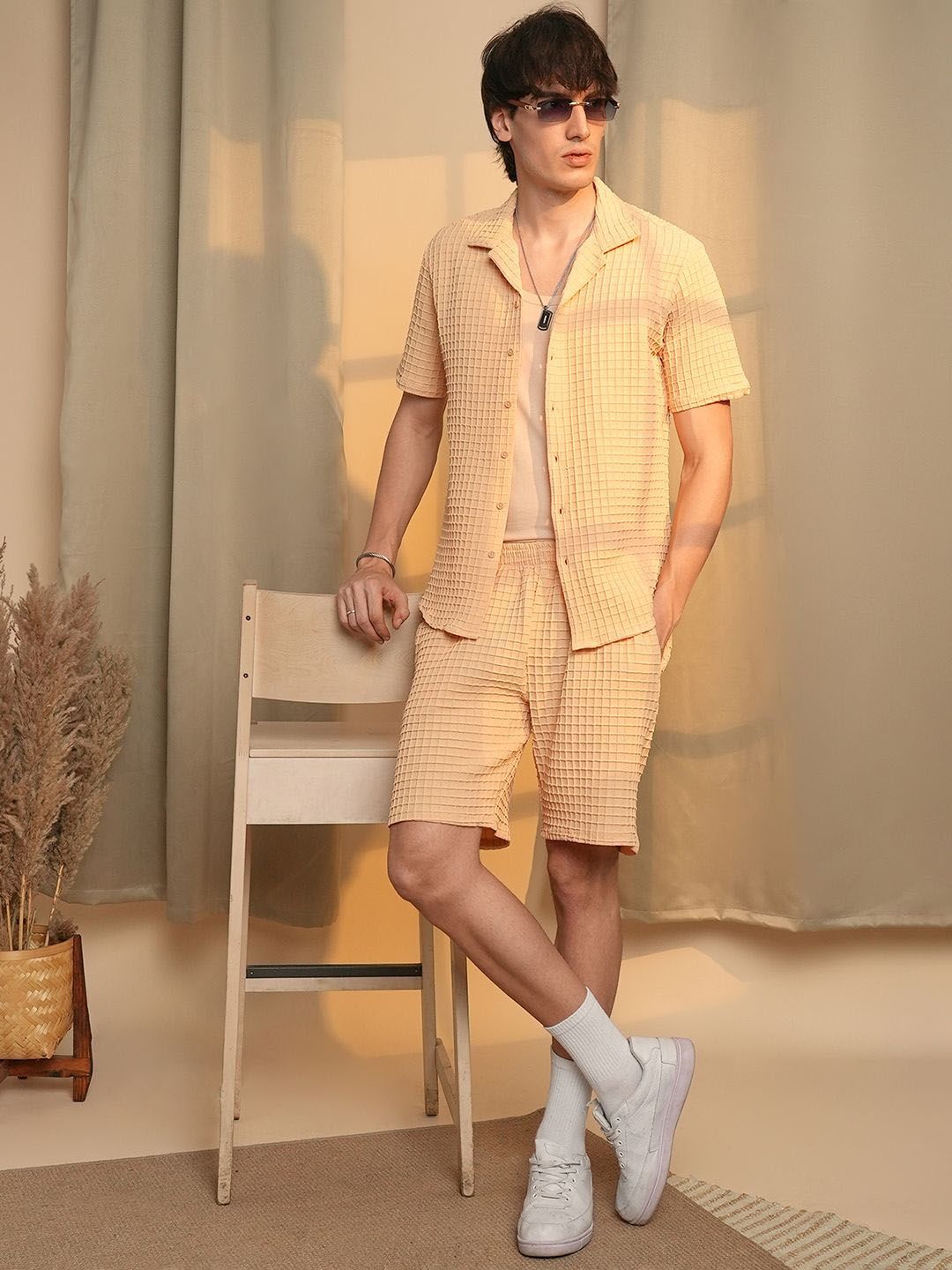 Campus Sutra Shirt With Short Co-Ords