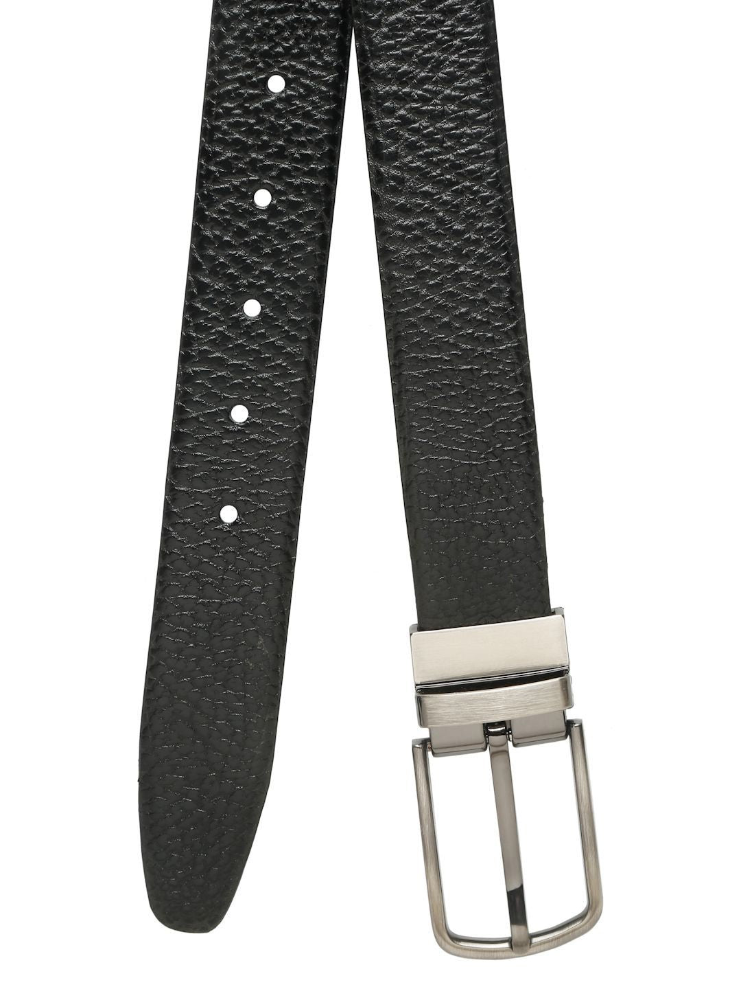 Teakwood Leathers Men Textured Leather Reversible Formal Belt