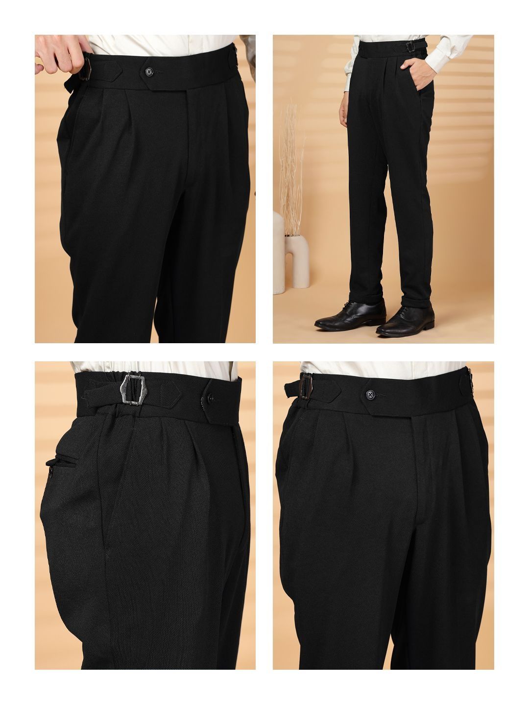 Moda Rapido Men High-Rise Easy Wash Pleated Trousers
