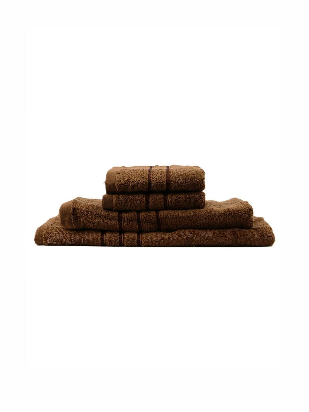 BOMBAY DYEING Brown 4 Pieces Cotton 400 GSM Towel Set