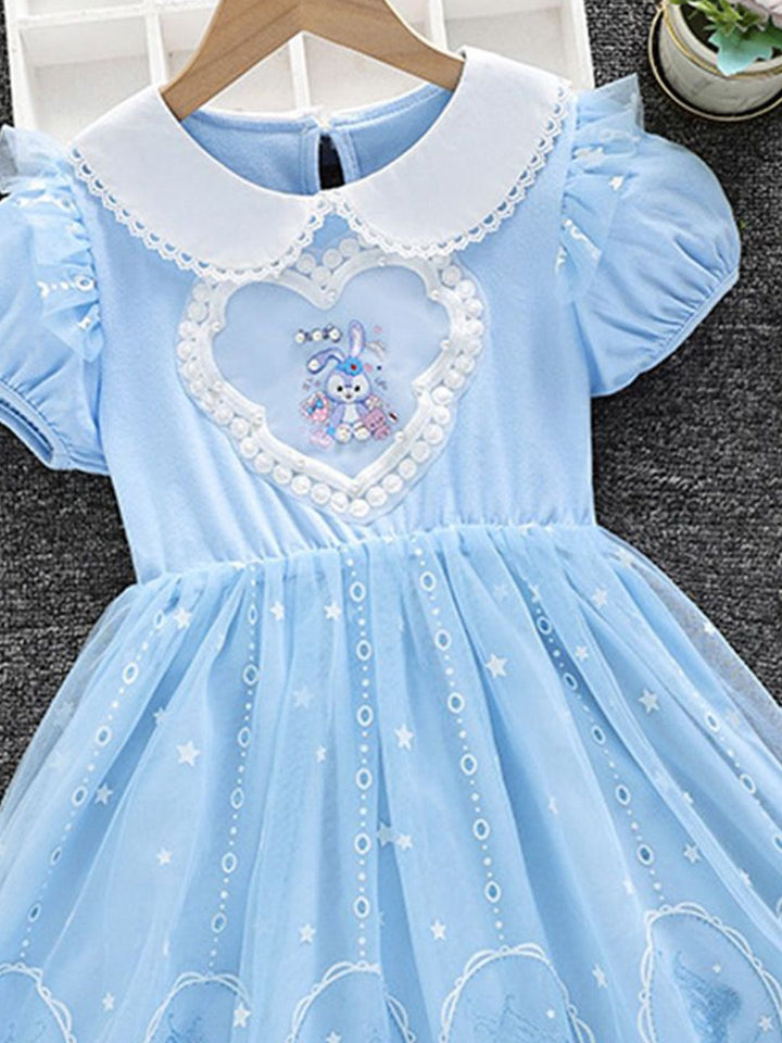 YK Girls Embellished Fit & Flare Dress