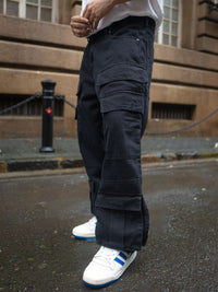 Powerlook Men Baggy Fit Denim Cargos