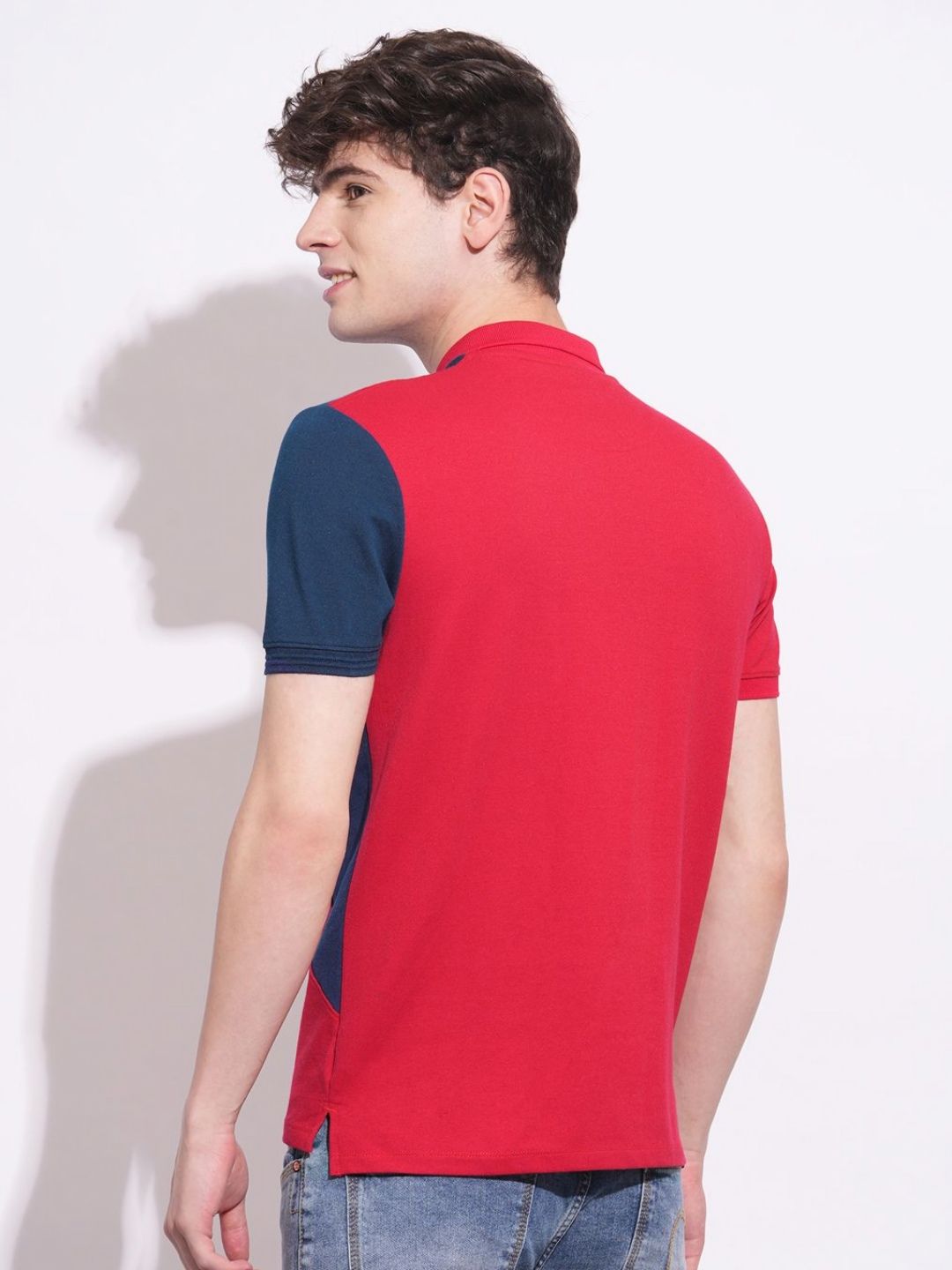 Being Human Men Colourblocked Polo Collar T-shirt