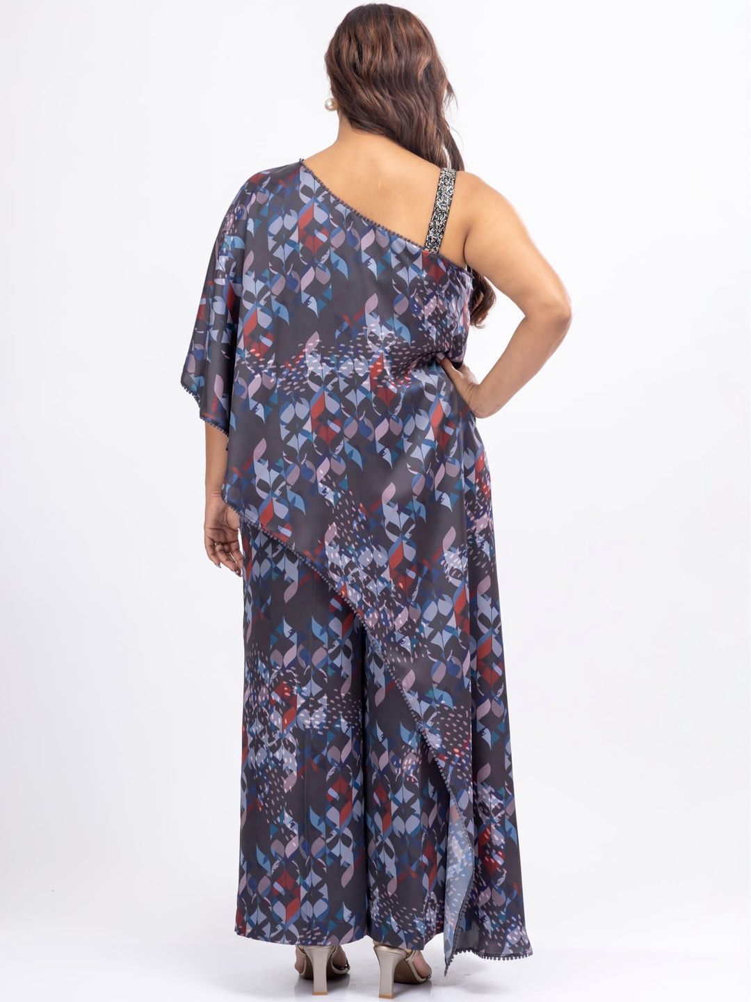 Mamicha Printed One Shoulder Top & Trousers Co-Ords
