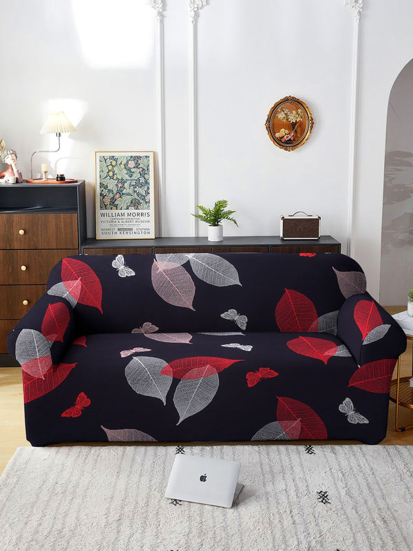 Cortina Black & Red Printed 3 Seater Sofa Covers