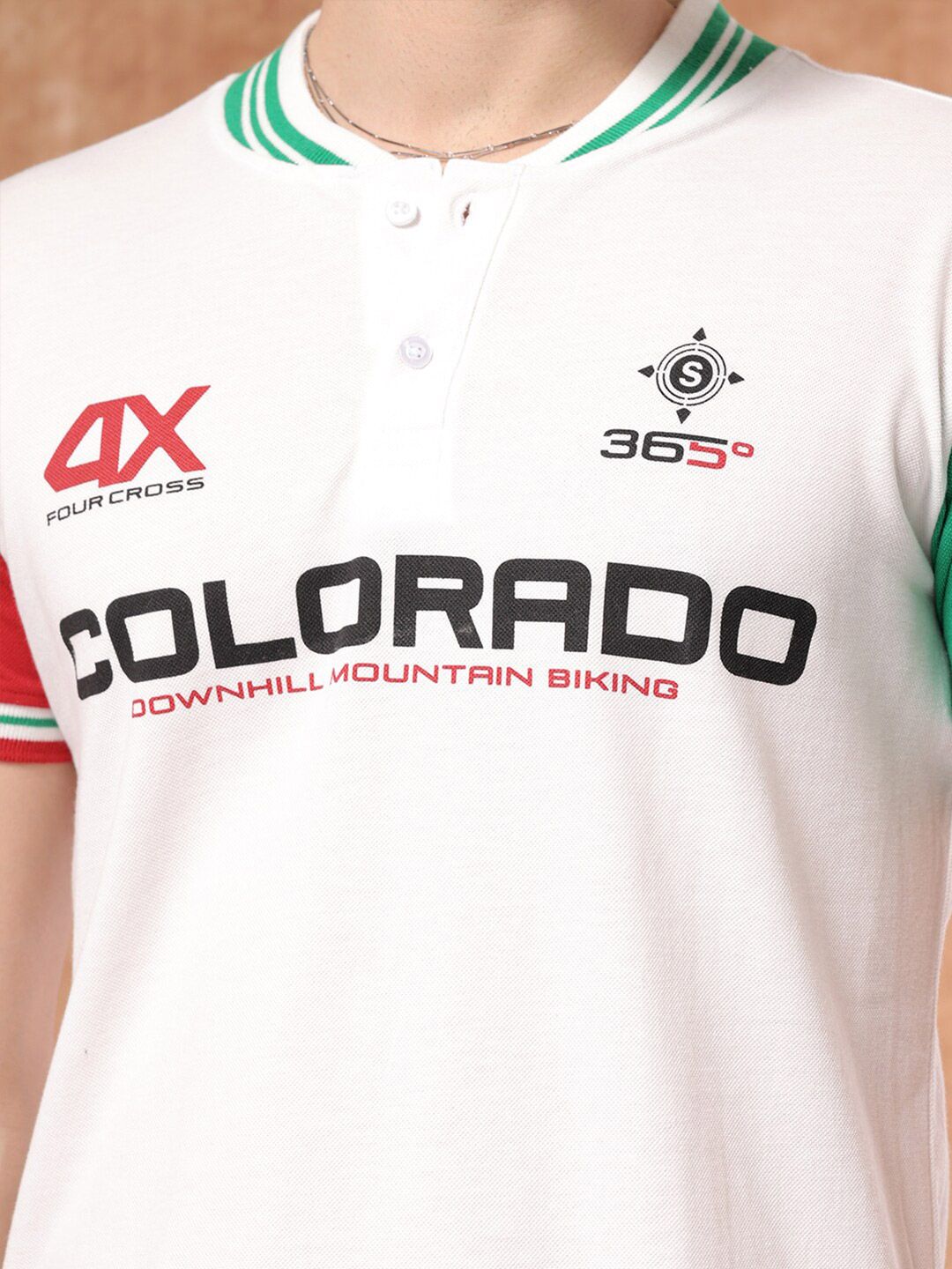 The Indian Garage Co Typography Printed Polo Collar T-shirt
