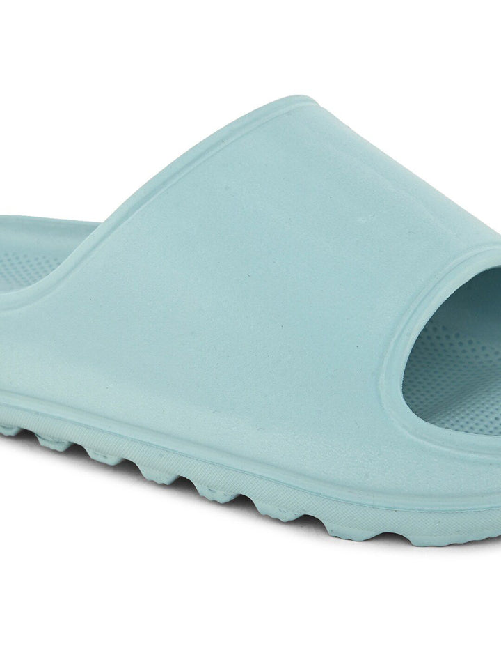 HRX by Hrithik Roshan Women Blue Rubber Sliders