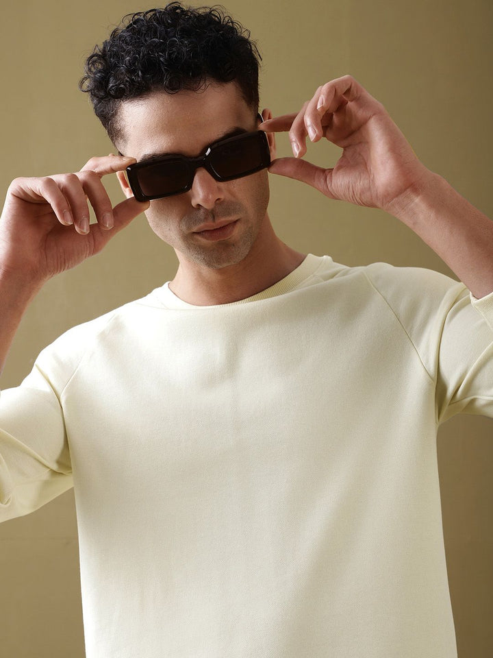 DILLINGER Men Solid Ultra Soft Drapey Cotton Raglan T-Shirt