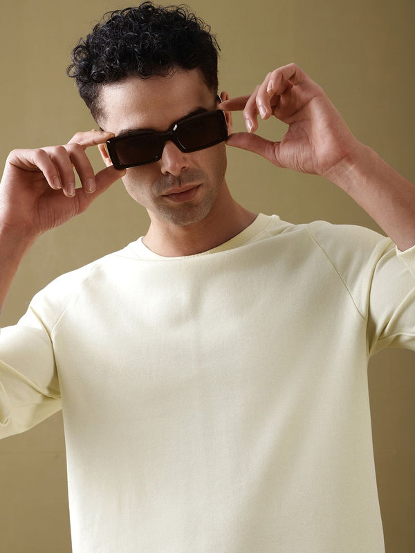 DILLINGER Men Solid Ultra Soft Drapey Cotton Raglan T-Shirt