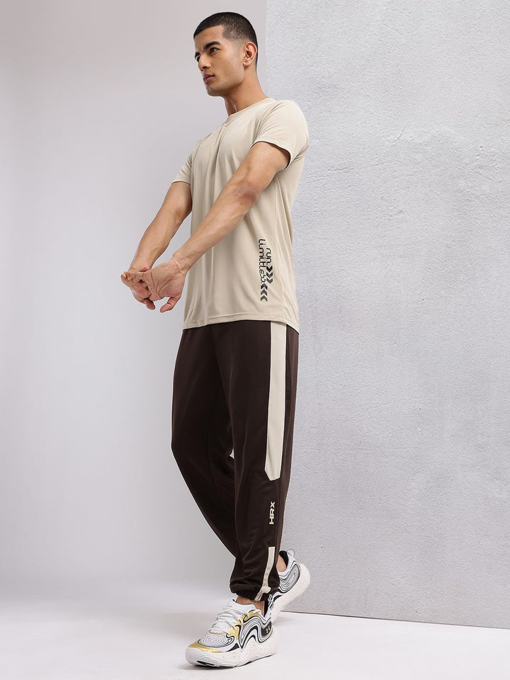 HRX by Hrithik Roshan Men Side Striped Mid-Rise Rapid-Dry Training Joggers
