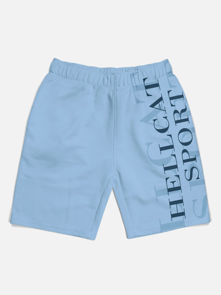 HELLCAT Boys Pack of 3 Trendy Typographic Printed Cotton Sports Shorts