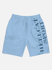 HELLCAT Boys Pack of 3 Trendy Typographic Printed Cotton Sports Shorts
