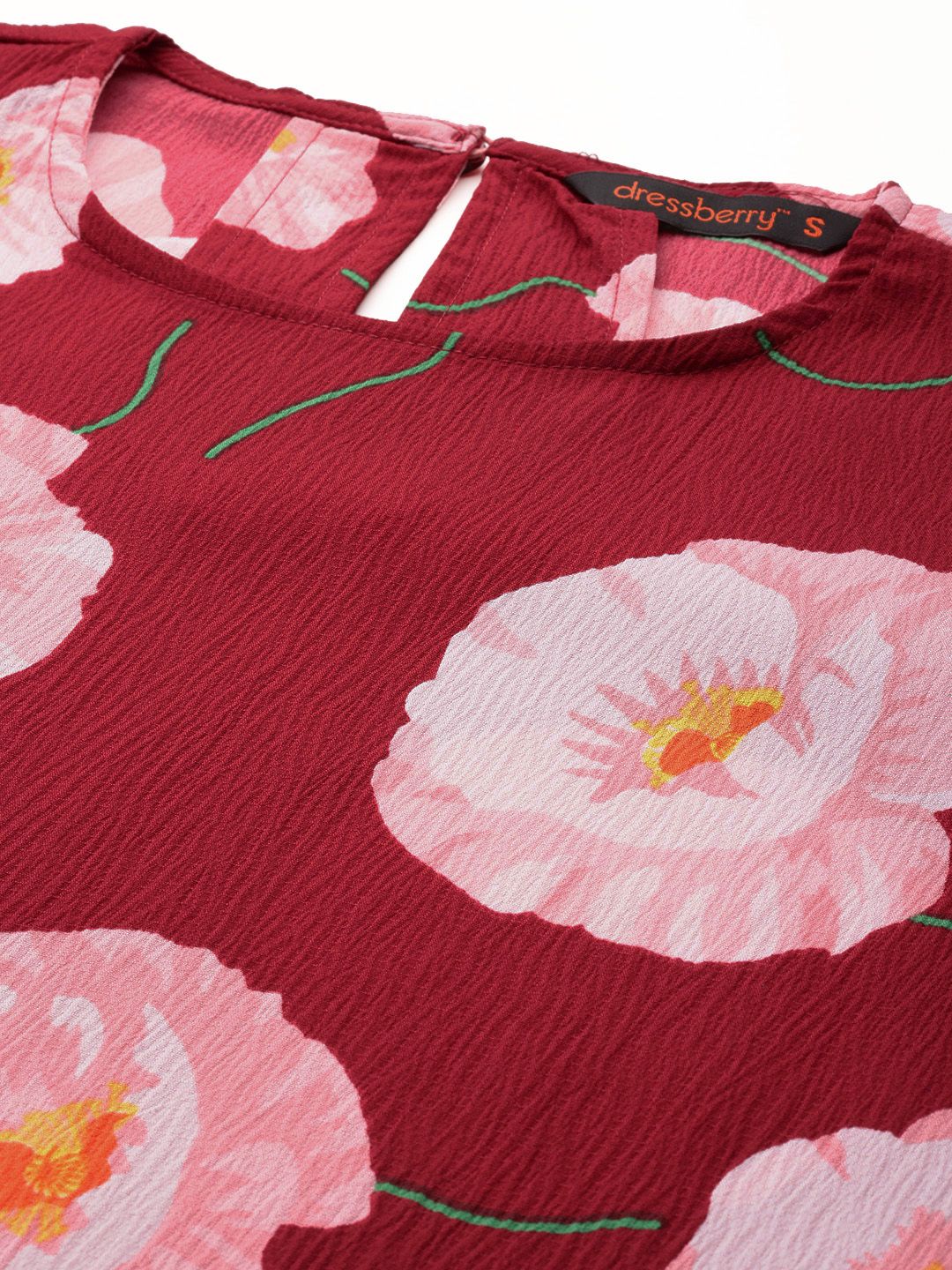 DressBerry Floral Print Flared Sleeve Top