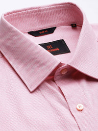 Raymond Pure Cotton Self Design Textured Slim Fit Formal Shirt
