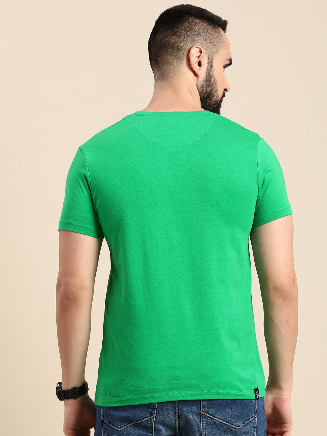 Being Human Solid Round Neck Pure Cotton T-shirt