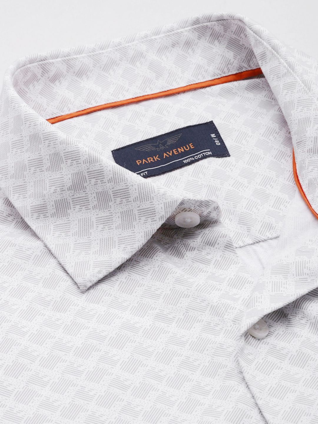 Park Avenue Pure Cotton Slim Fit Geometric Printed Casual Shirt