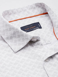 Park Avenue Pure Cotton Slim Fit Geometric Printed Casual Shirt