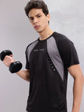 HRX by Hrithik Roshan Men Typography Printed Colourblocked Rapid-Dry Training T-shirt