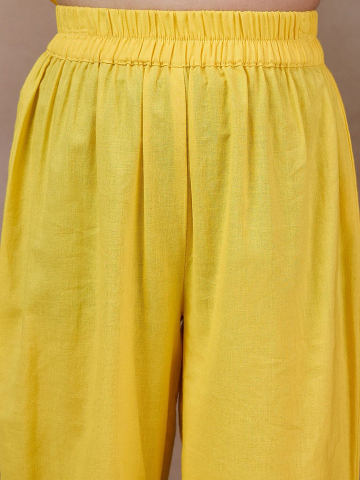 pspeaches Girls Floral Printed V-Neck Anarkali Kurta With Trousers & Dupatta