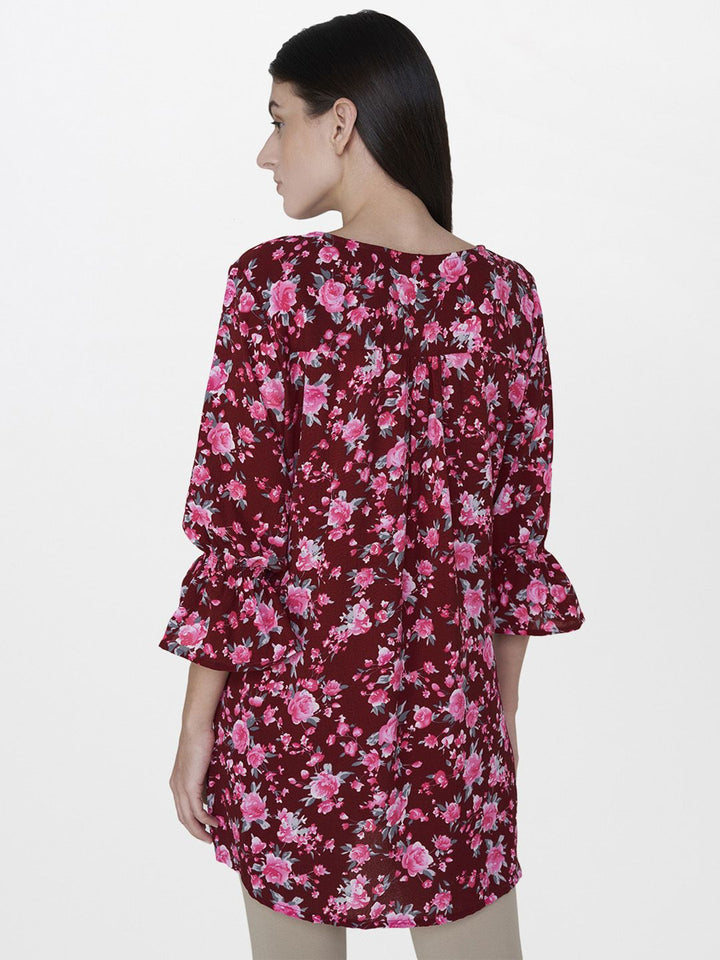 AND Maroon Printed Tunic