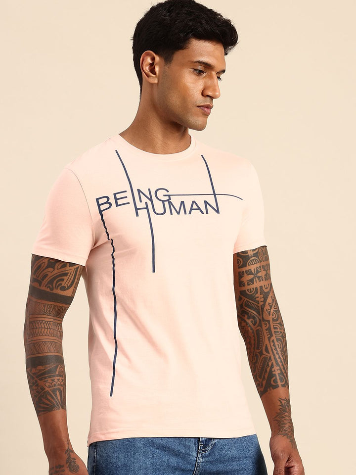 Being Human Brand Logo Printed Pure Cotton T-shirt