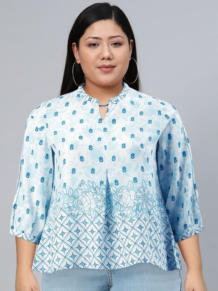 Global Desi Floral Print Top