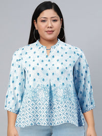 Global Desi Floral Print Top