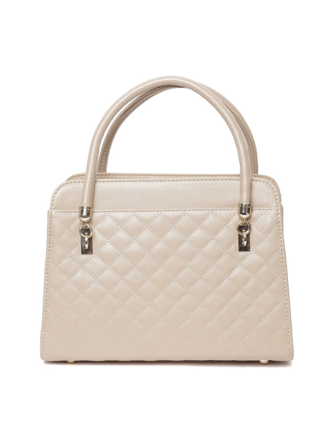 Lino Perros Beige Quilted Handheld Bag