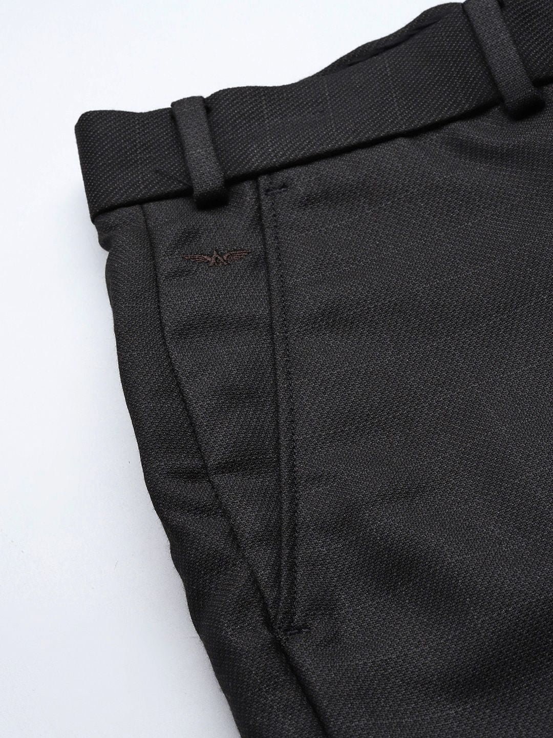 Park Avenue Men Regular Fit Checked Formal Trousers