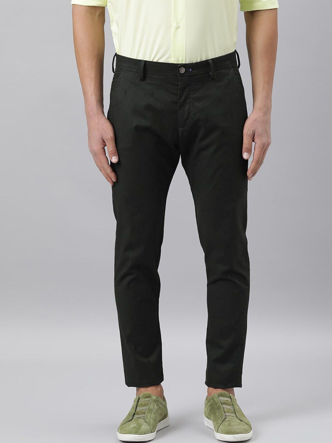 RARE RABBIT Men Mazzio Mid Rise Slim Fit Trouser