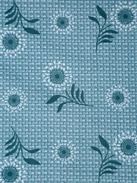 KLOTTHE Blue Floral Printed 300TC Super King Bedsheet With 2 Pillow Covers